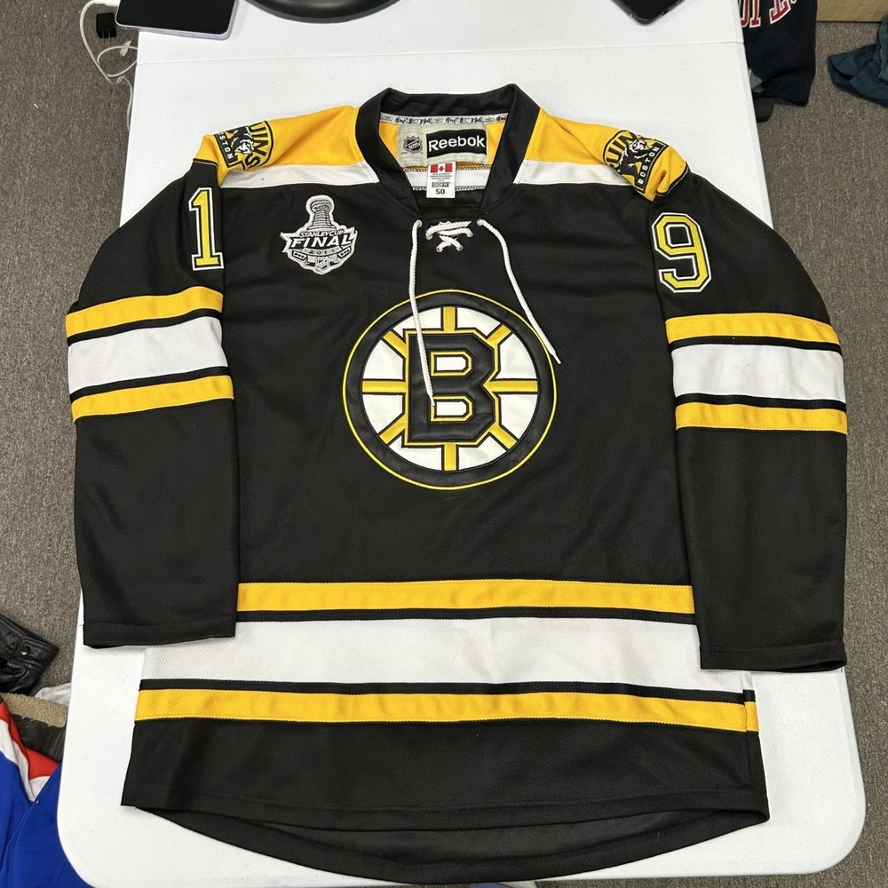 Reebok Hockey Jersey Mens 50 Black Tyler Seguin Boston Bruins 2011 Finals